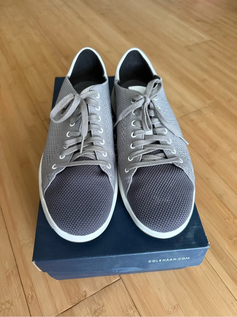 Cole Haan Gray Knit Low-Top Sneakers